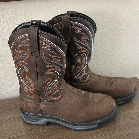 Mens Ariat Western Style WorkHog XT Work Boot 10EE Wide, Brown - Picture 1 of 14